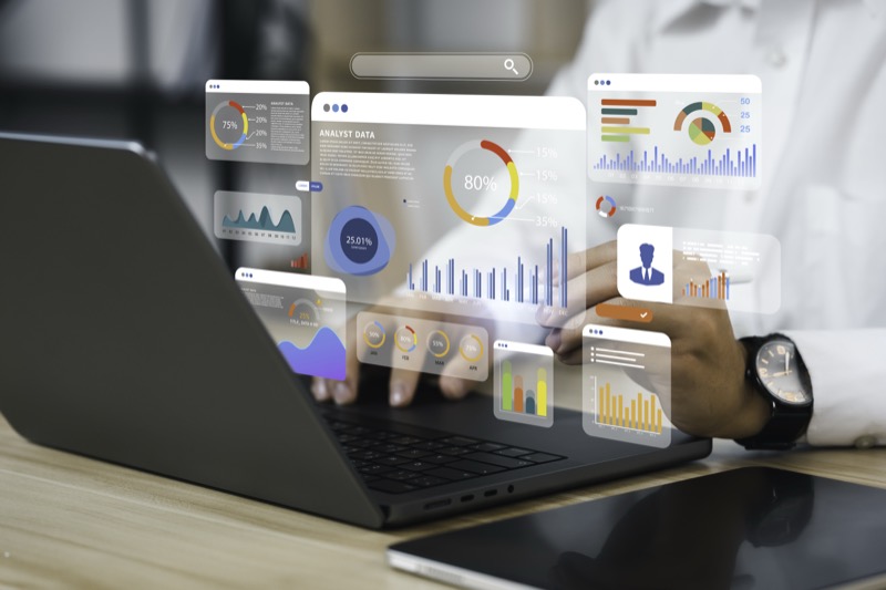 Operations dashboard on a laptop